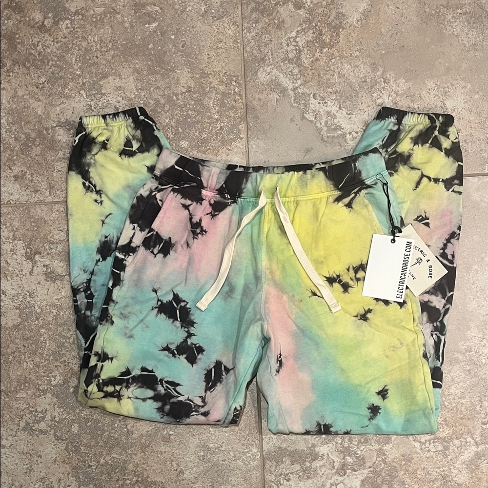 Electric & Rose Multicolor Tie-Dye Joggers